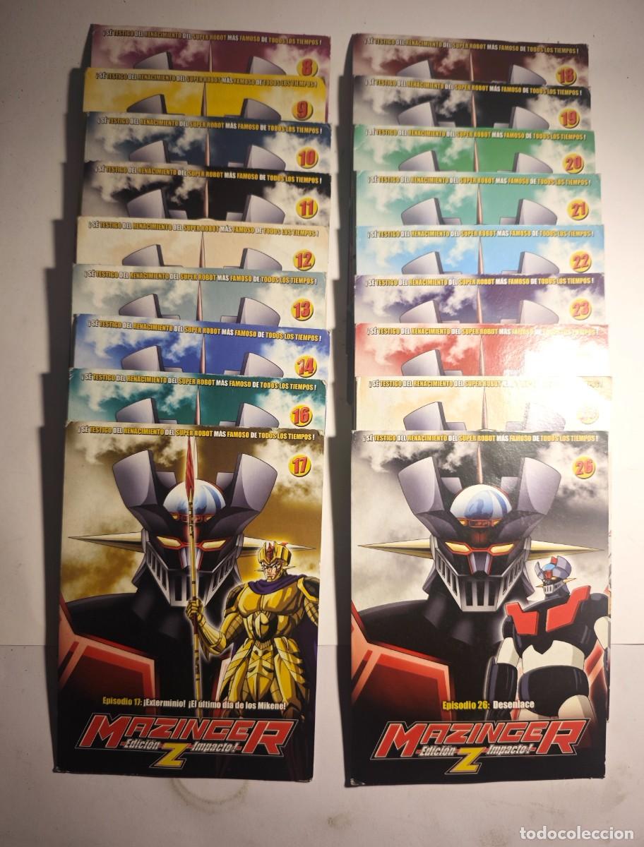 Cine: MAZINGER Z EDICI&Oacute;N IMPACTO &ndash; Lote 18 DVD &ndash; El Mundo / Selecta Visi&oacute;n &ndash; N&ordm; 8 al 26