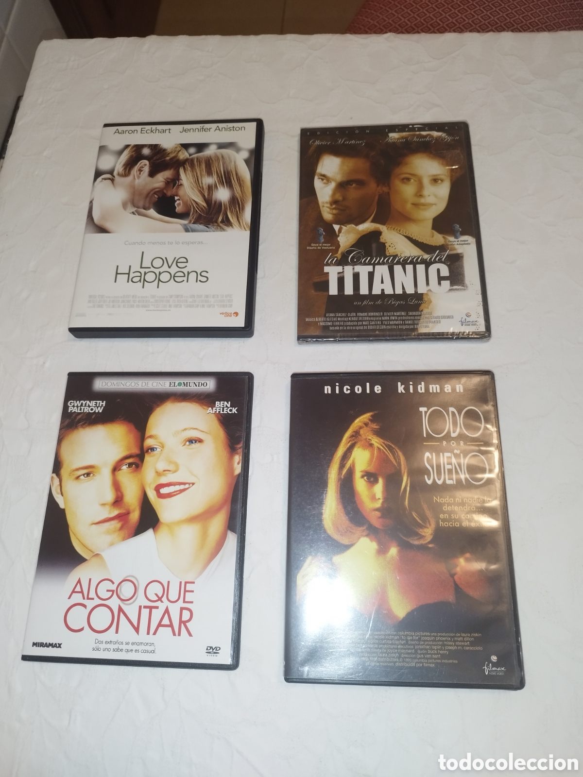 Cine: DVD. 4 PELICULAS: LOVE HAPPENS/LA CAMARERA DEL TITANIC/ALGO QUE CONTAR/TODO POR SUE&Ntilde;O.