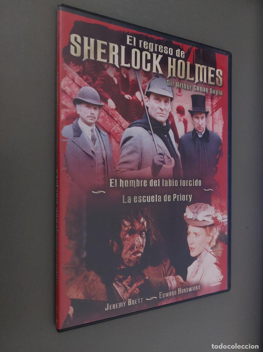 Cine: El hombre del labio torcido. La escuela de Priory. El Regreso de Sherlock Holmes. DVD. Buen estado.