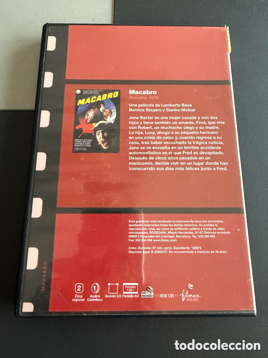 Cine: DVD. MACABRO. Lamberto Bava - Foto 2