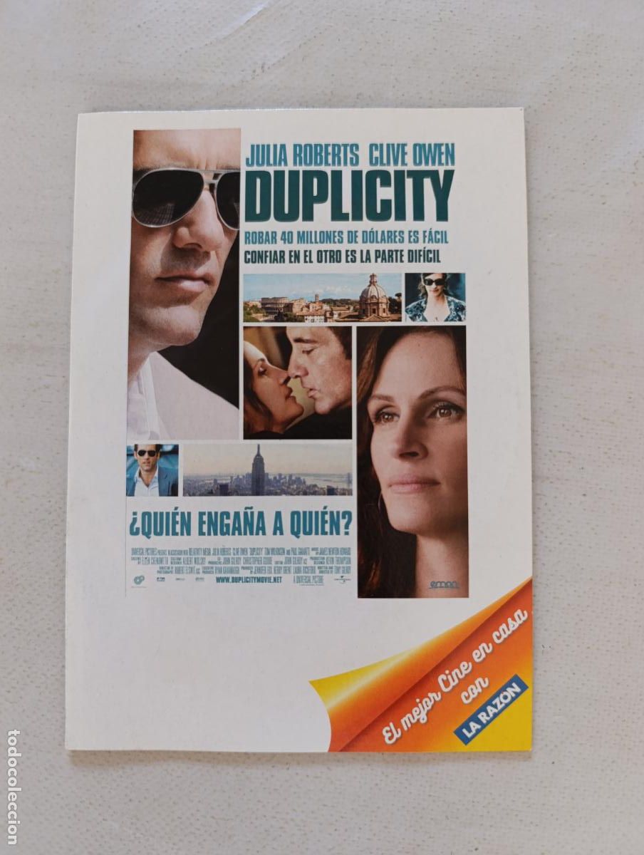 Cine: DVD DUPLICITY - JULIA ROBERTS, CLIVE OWEN - FUNDA FINA CARTON (BA)