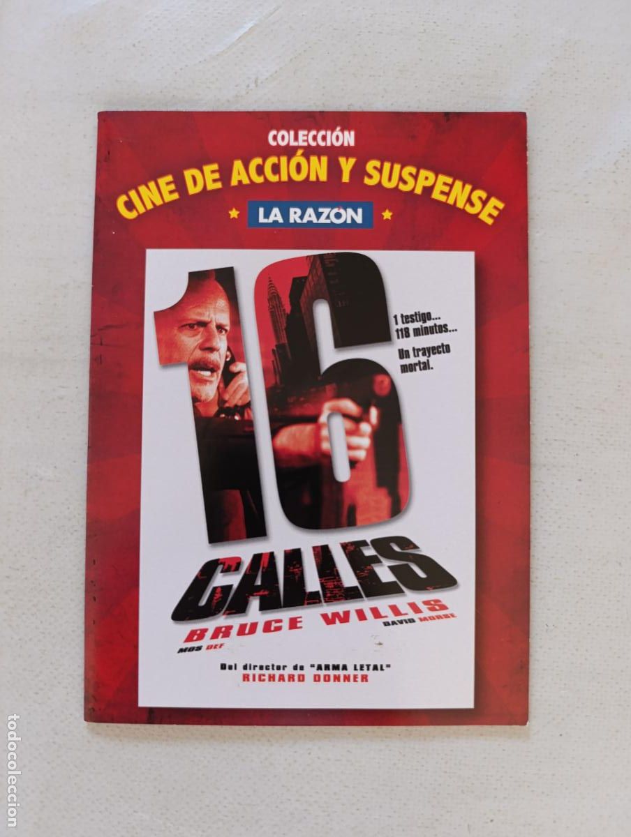 Cine: DVD 16 CALLES - BRUCE WILLIS - FUNDA FINA CARTON (CS)