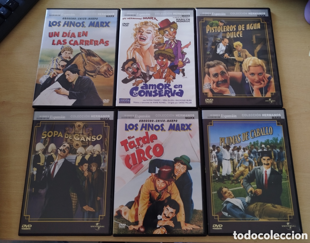Cine: Lote 12 pel&iacute;culas Los hermanos Marx.