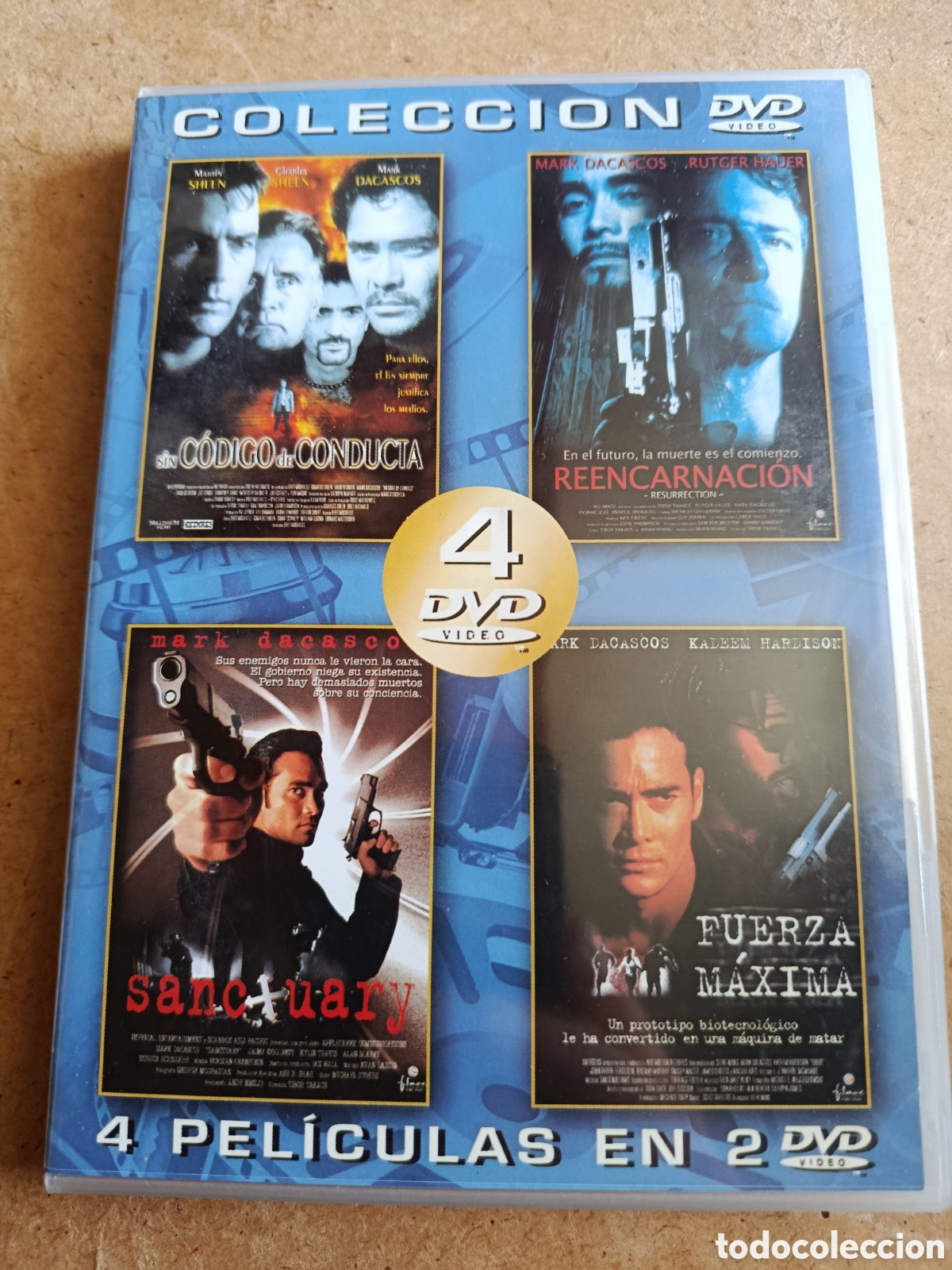 Cine: Colecci&oacute;n 4 DVD video - ( Mark dacascos) sanctuary , fuerza m&aacute;xima....