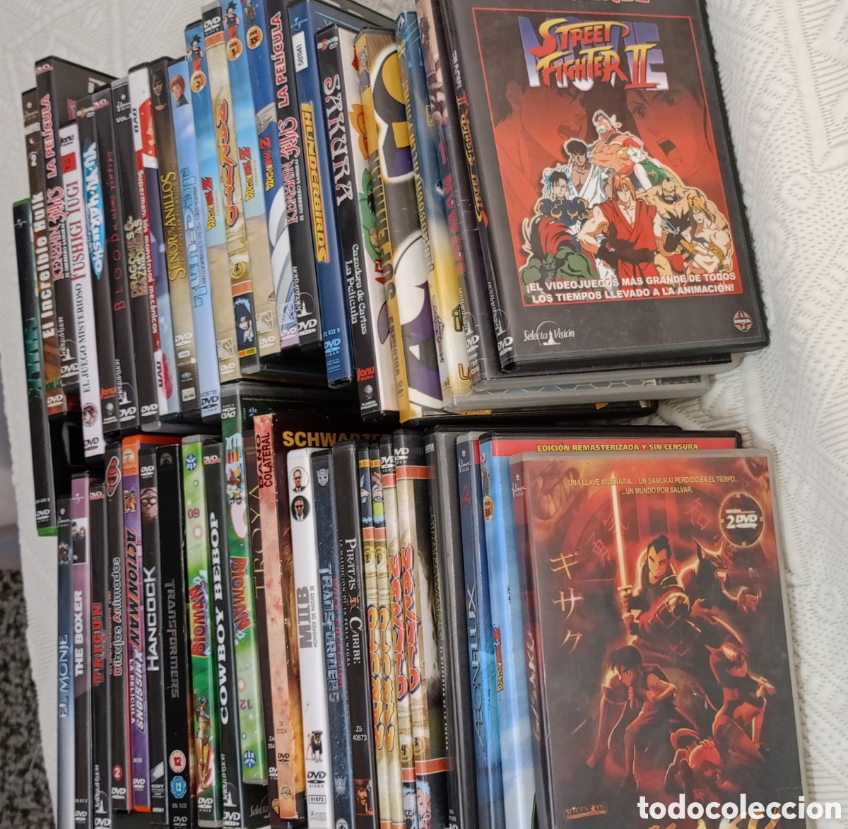 Cine: Grand&iacute;simo lote de pel&iacute;culas 44 series dvd manga acci&oacute;n street fighter Dragonball Naruto bioman hulk