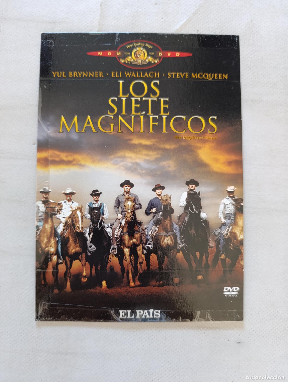 Cine: DVD LOS SIETE MAGNIFICOS - YUL BRYNNER, ELI WALLACH - FUNDA FINA CARTON (D&Ntilde;)