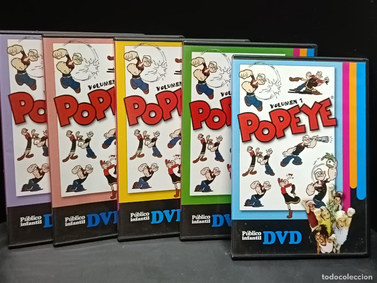 Cine: POPEYE Colecci&oacute;n de 5 DVDs con 8 cortos cada uno.