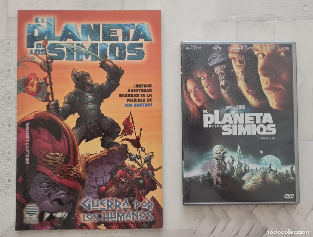 Cine: EL PLANETA DE LOS SIMIOS de Tim Burton (DVD Edicion de 2 discos) + comic GUERRA POR LOS HUMANOS