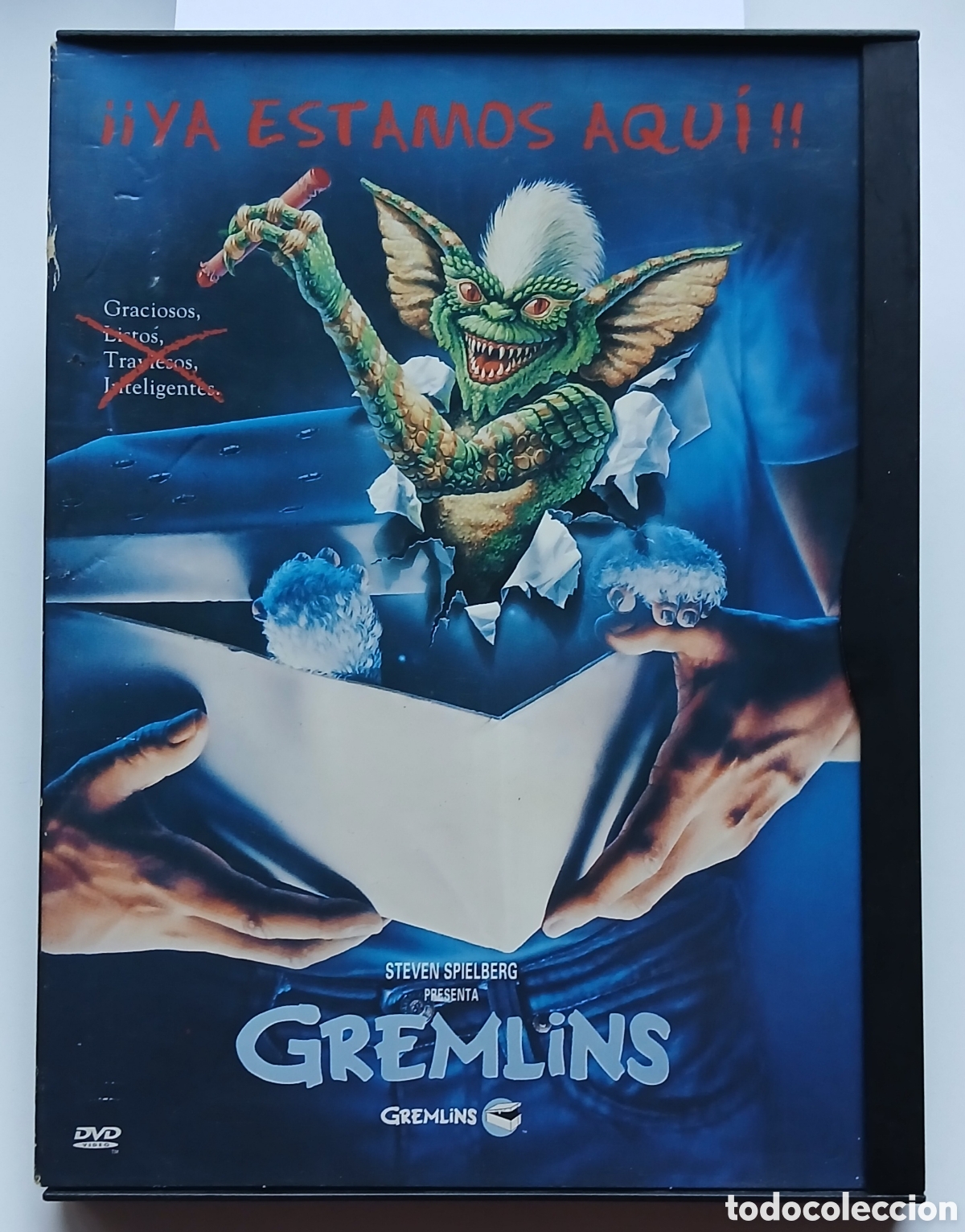 Cinema: CINE DVD PEL&Iacute;CULA GREMLINS STEVEN SPIELBERG JOE DANTE FANTAS&Iacute;A M&Iacute;TICA ESTUCHE EN CART&Oacute;N