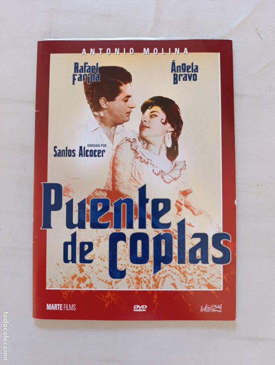 Cine: DVD PUENTE DE COPLAS - ANTONIO MOLINA, RAFAEL FARINA - FUNDA FINA CARTON (E&Ntilde;)