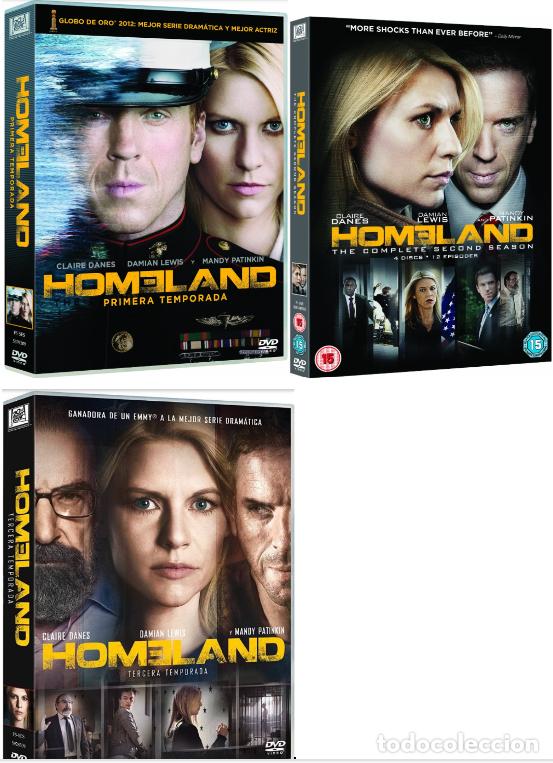 Cine: Homeland - Temporadas 1 - 2- 3 DVDs Como nuevos