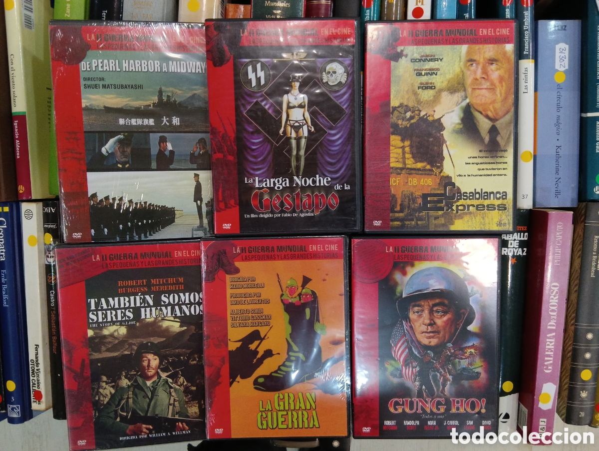 Cine: Lote de seis peliculas de la II Guerra Mundial. Col. Las Peque&ntilde;as y las grandes historias