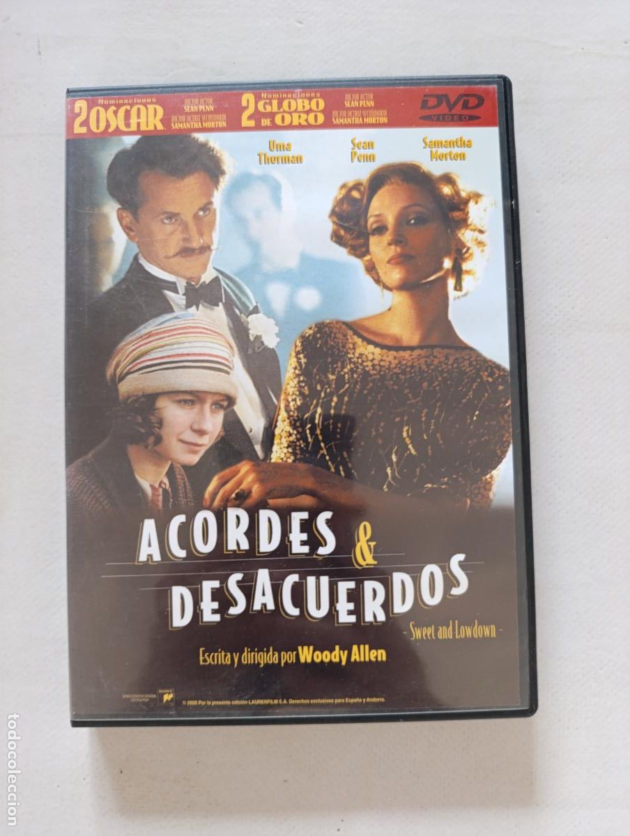 Cine: DVD ACORDES & DESACUERDOS - WOODY ALLEN - UMA THURMAN, SEAN PENN (FK1)