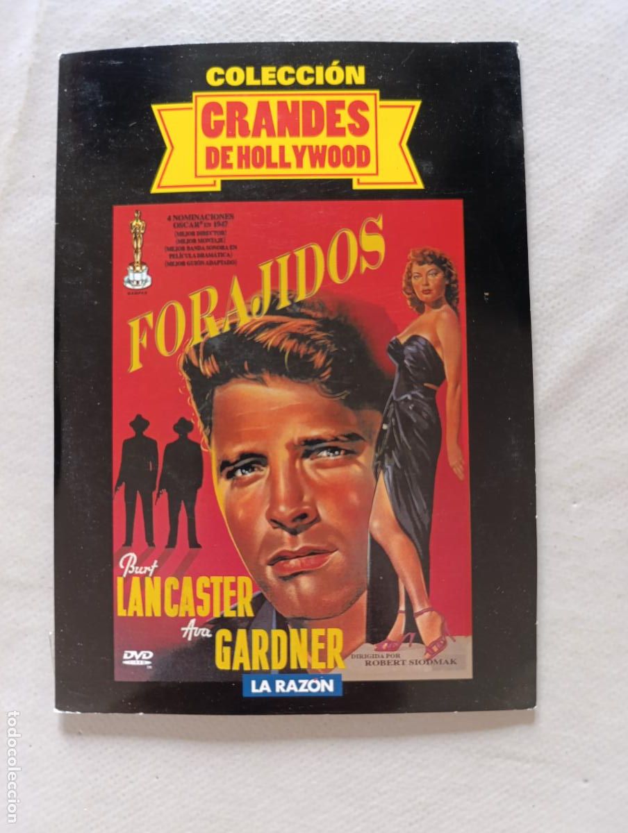 Cine: DVD FORAJIDOS - BURT LANCASTER, AVA GARDNER - FUNDA FINA CARTON (FK1)
