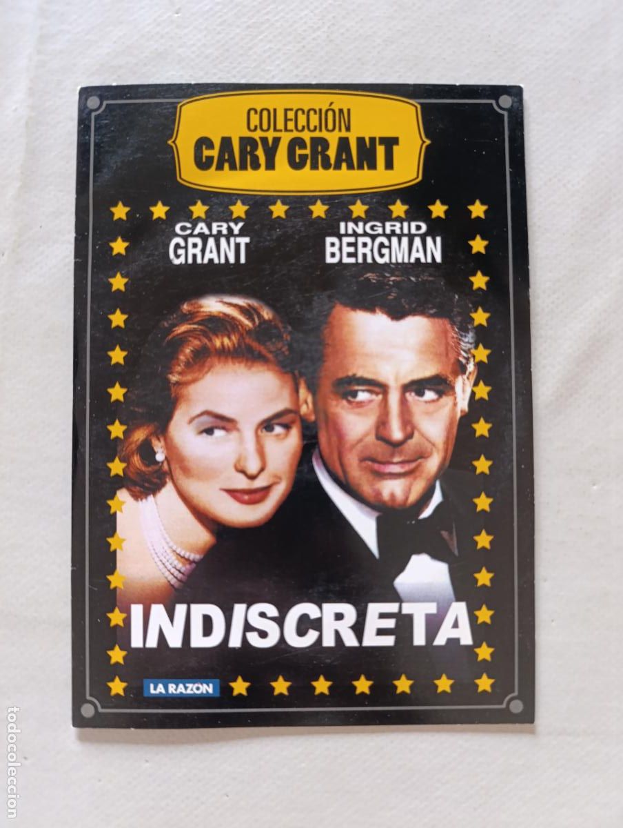 Cine: DVD INDISCRETA - CARY GRANT, INGRID BERGMAN - FUNDA FINA CARTON (FK1)