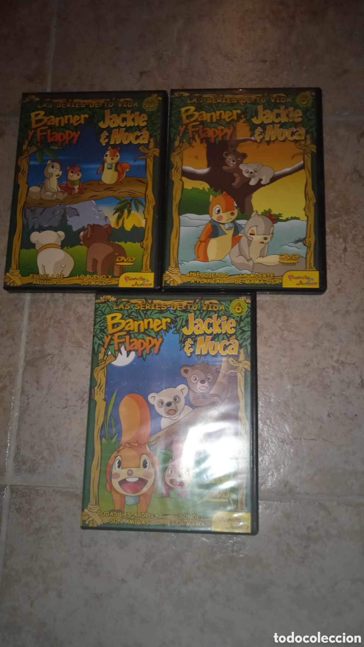 Cine: LOTE 3 DVD BANNER Y FLAPPY + JACKIE Y NUCA &ndash; PLANETA JUNIOR &ndash; LAS SERIES DE TU VIDA &ndash; VOL. 5, 6 Y 10