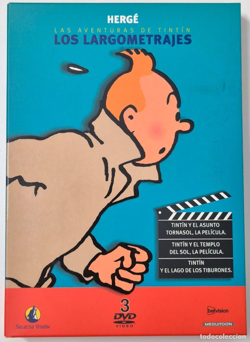 Cine: Pack Las aventuras de Tint&iacute;n. Los largometrajes. 3 DVD de animaci&oacute;n + extras en funda de cart&oacute;n