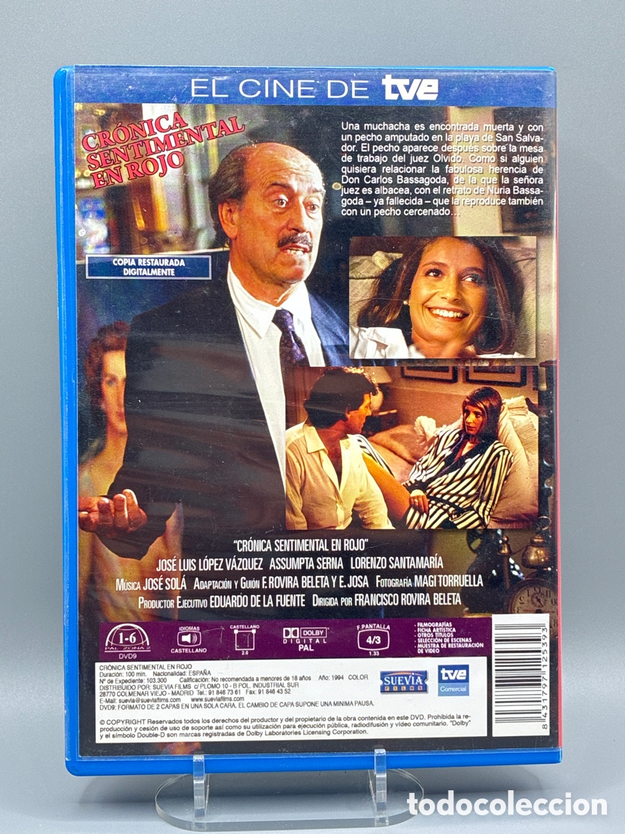 Cine: Cr&oacute;nica sentimental en rojo DVD - Foto 2
