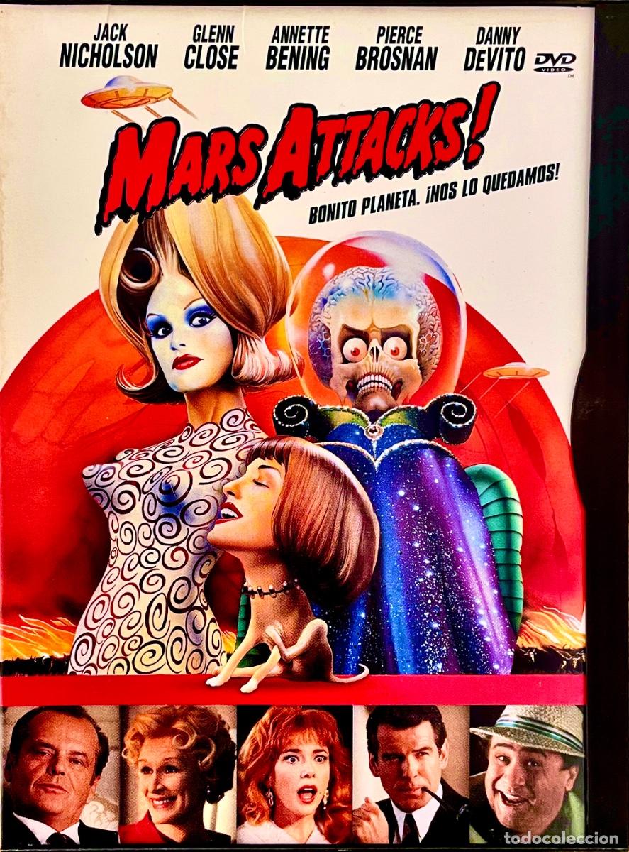 Cine: MARS ATTACKS! Jack Nicholson. Tom Jones. Danny de Vito. Annette Bening. Rod Steiger ESTUCHE SNAPCASE