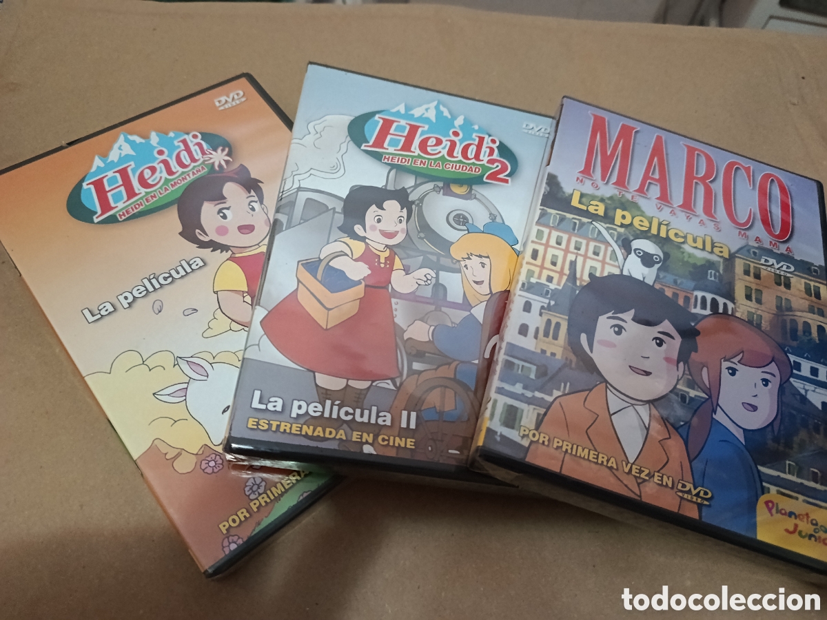 Cinema: 3 dvds- Heidi. La pel&iacute;cula 1 y 2 + Marco. La pel&iacute;cula. Precintados.