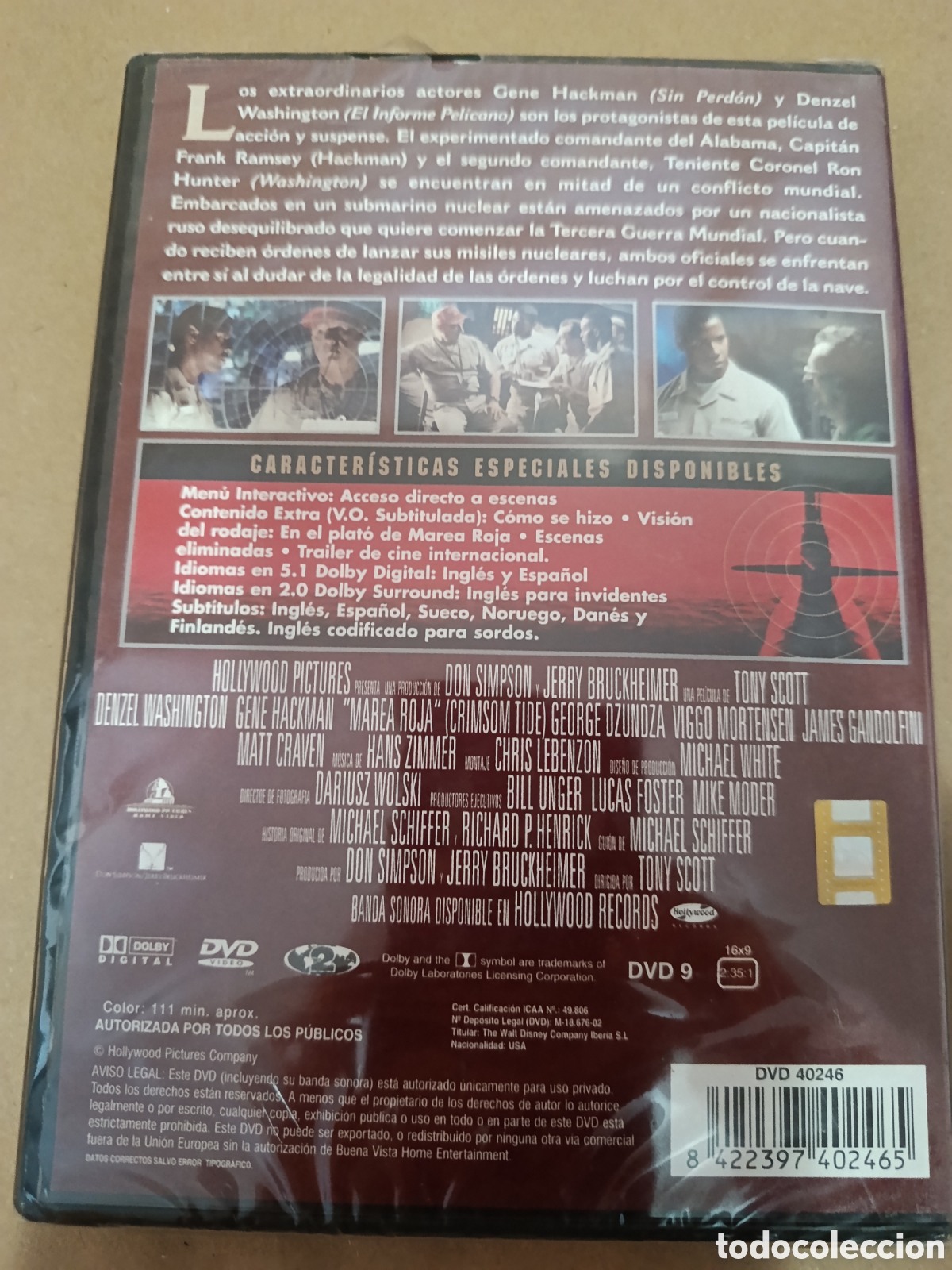 Cine: Dvd. Marea Roja. Precintado. - Foto 2