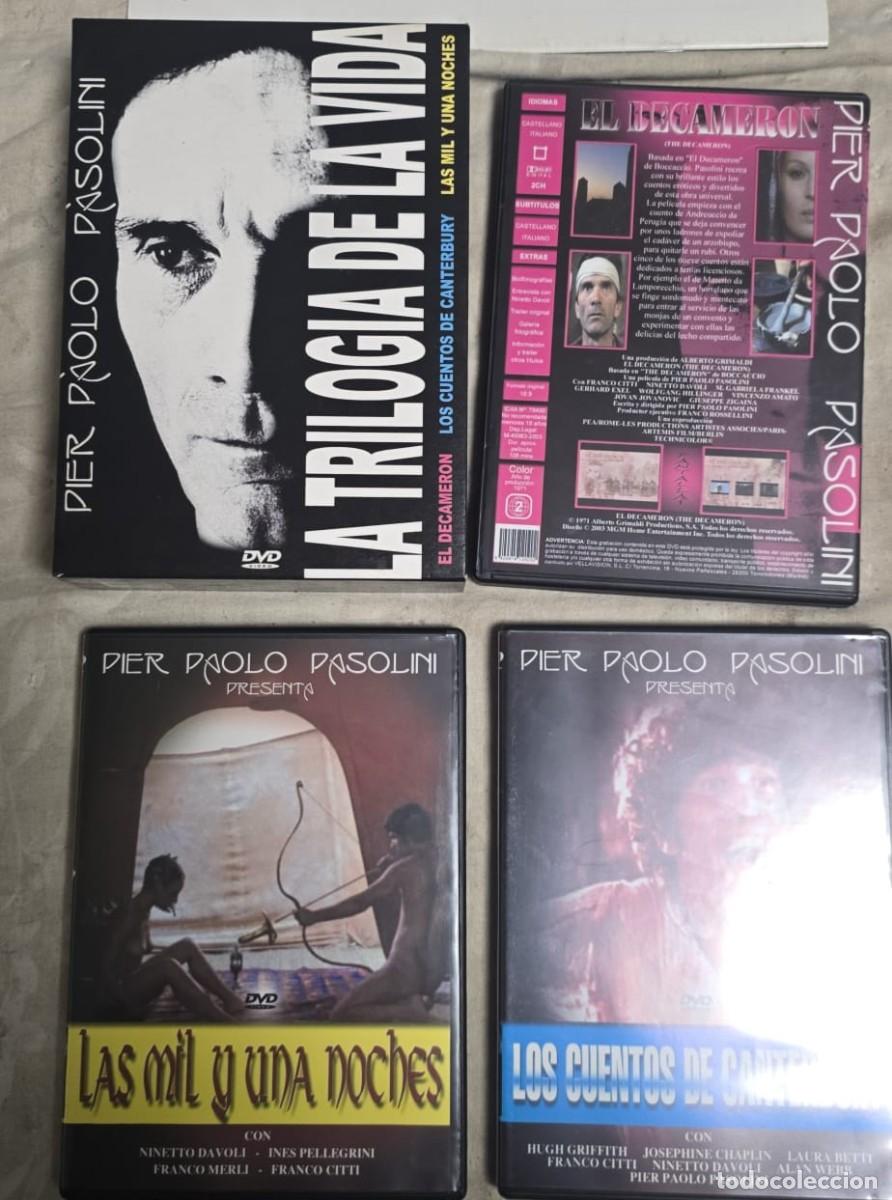 Cine: TRILOGIA DE LA VIDA ( PIER PAOLO PASOLINI ) - 3 DVD - LA MIL Y UNA NOCHES - EL DECAMERON LOS CUENT..