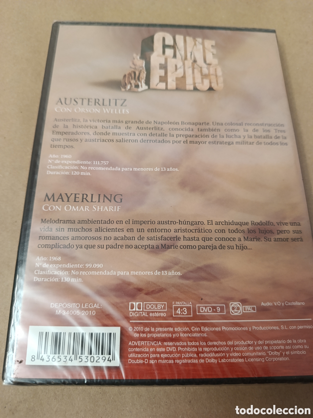 Cine: Dvd. Austerlitz + Mayerling. Precintado. - Foto 2
