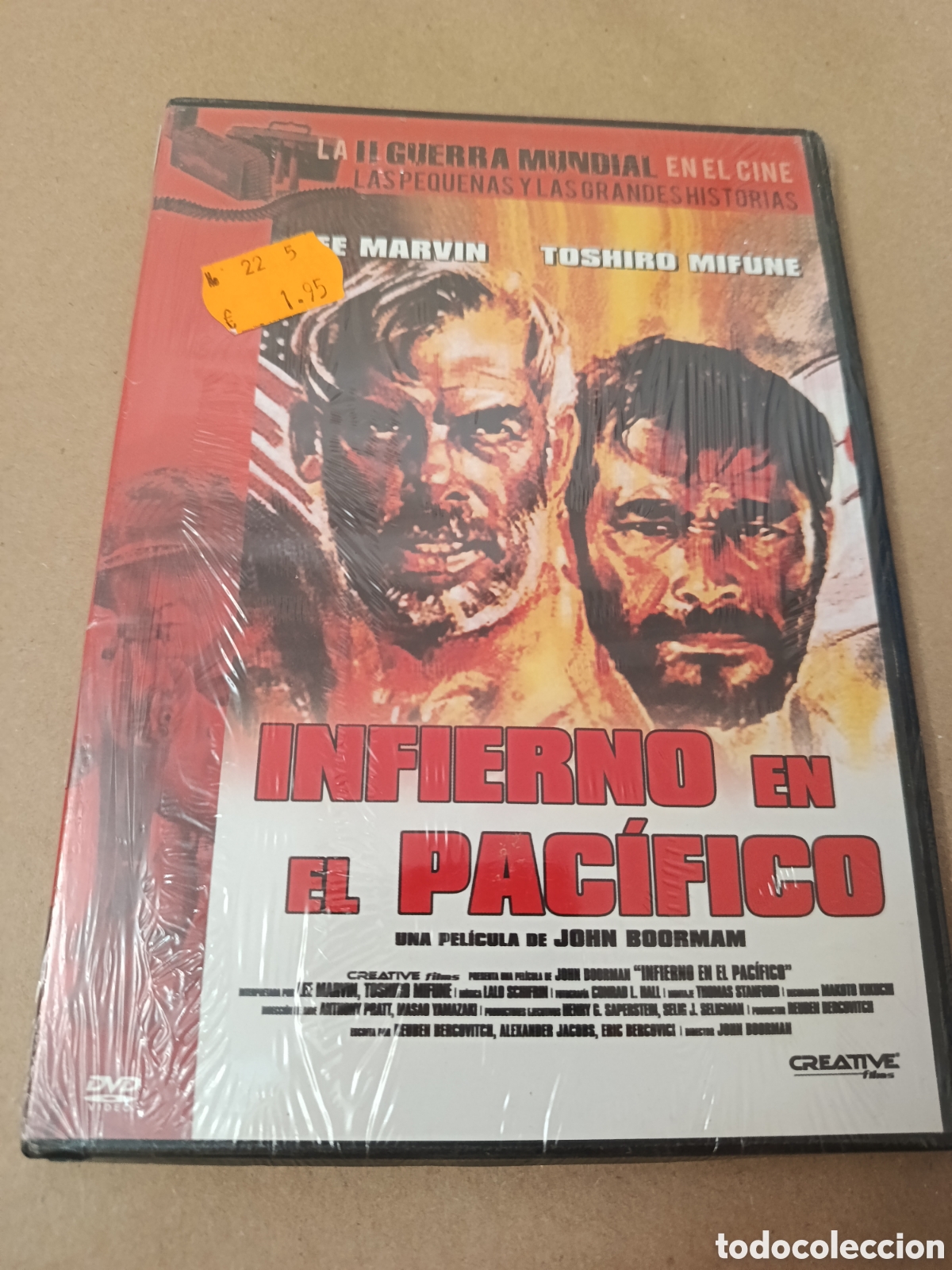 Cinema: Dvd. Infierno en el Pac&iacute;fico. Precintado. En formato slim.