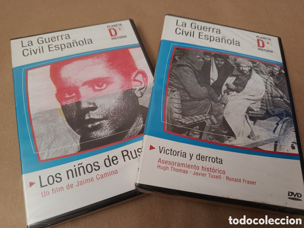 Cine: 2 DVDs. Guerra Civil Espa&ntilde;ola. Los ni&ntilde;os de Rusia + Victoria y derrota. Precintado.