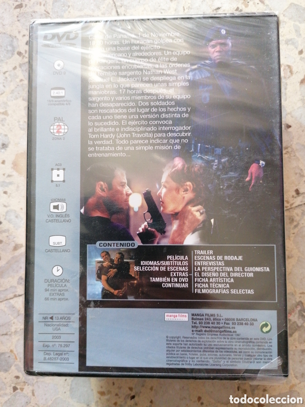 Cine: DVD BASIC JOHN TRAVOLTA NUEVO PRECINTADO - Foto 2