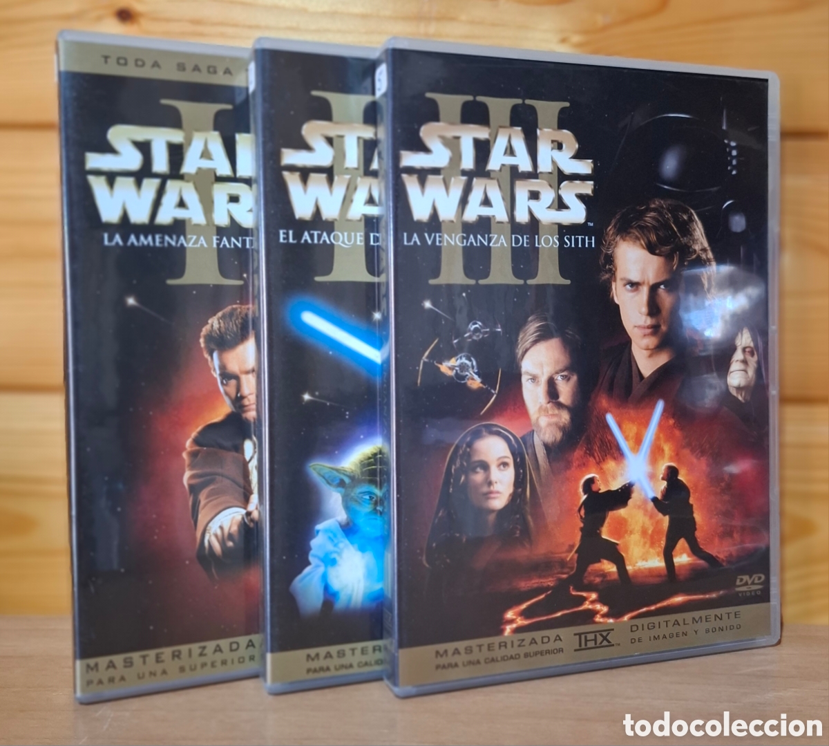Cine: Lote DVD Star Wars la venganza de los sith + el ataque de los clones + La amenaza fantasma