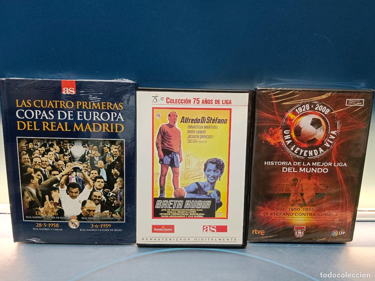 Cine: peliculas, documental Di stefano, Saeta Rubia, Las 4 primeras copas de europa del real Madrid