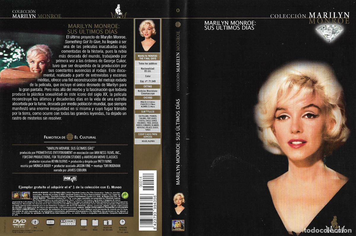Cinema: MARILIN MONROE: SUS ULTIMOS DIAS. PROMETHEUS ENTERTAINMENT. Pel&iacute;cula DVD (Best seller) (LIQUIDACION)
