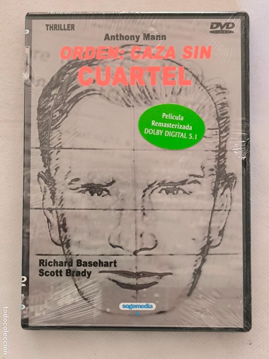 Cine: DVD ORDEN: CAZA SIN CUARTEL - ANTHONY MANN - NUEVO, PRECINTADO (010)