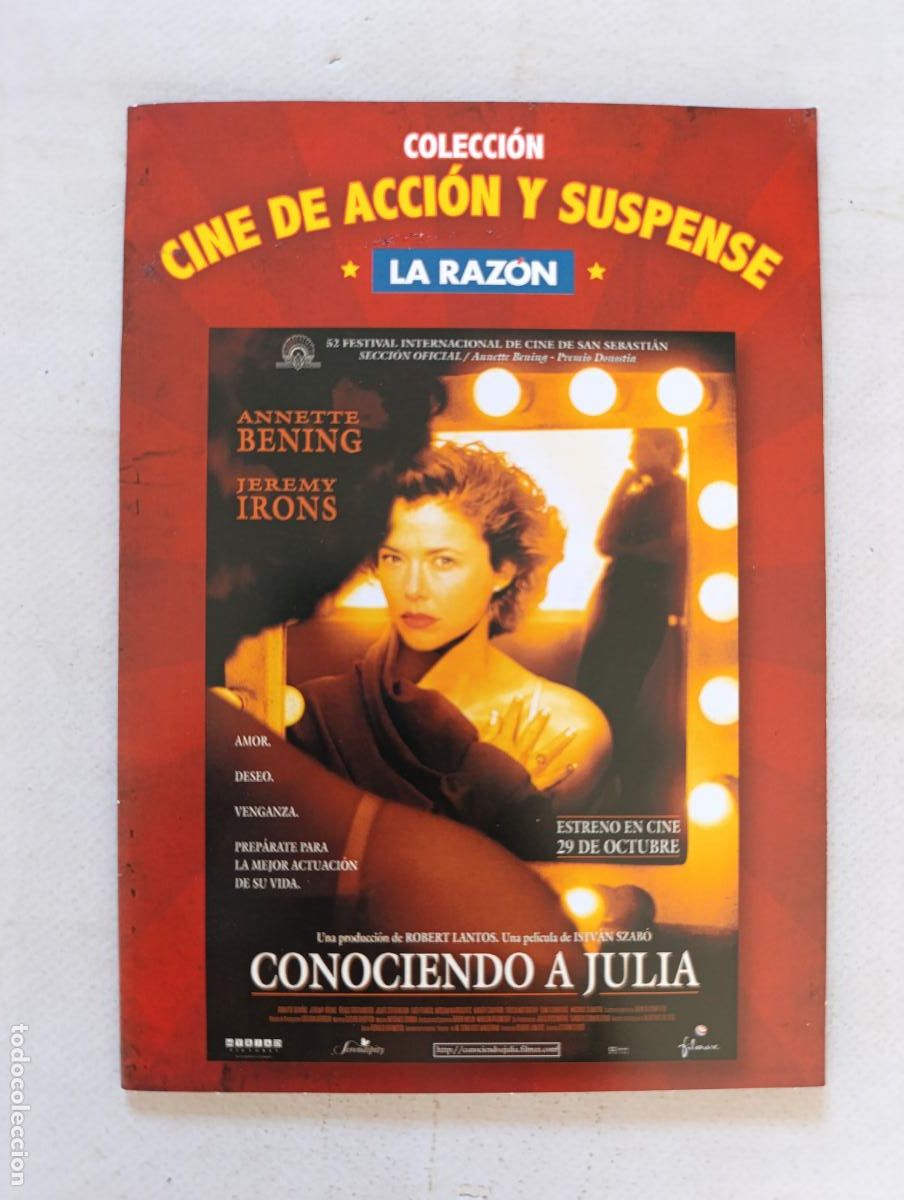 Cine: DVD CONOCIENDO A JULIA - ANNETTE BENING - FUNDA FINA CARTON (013)