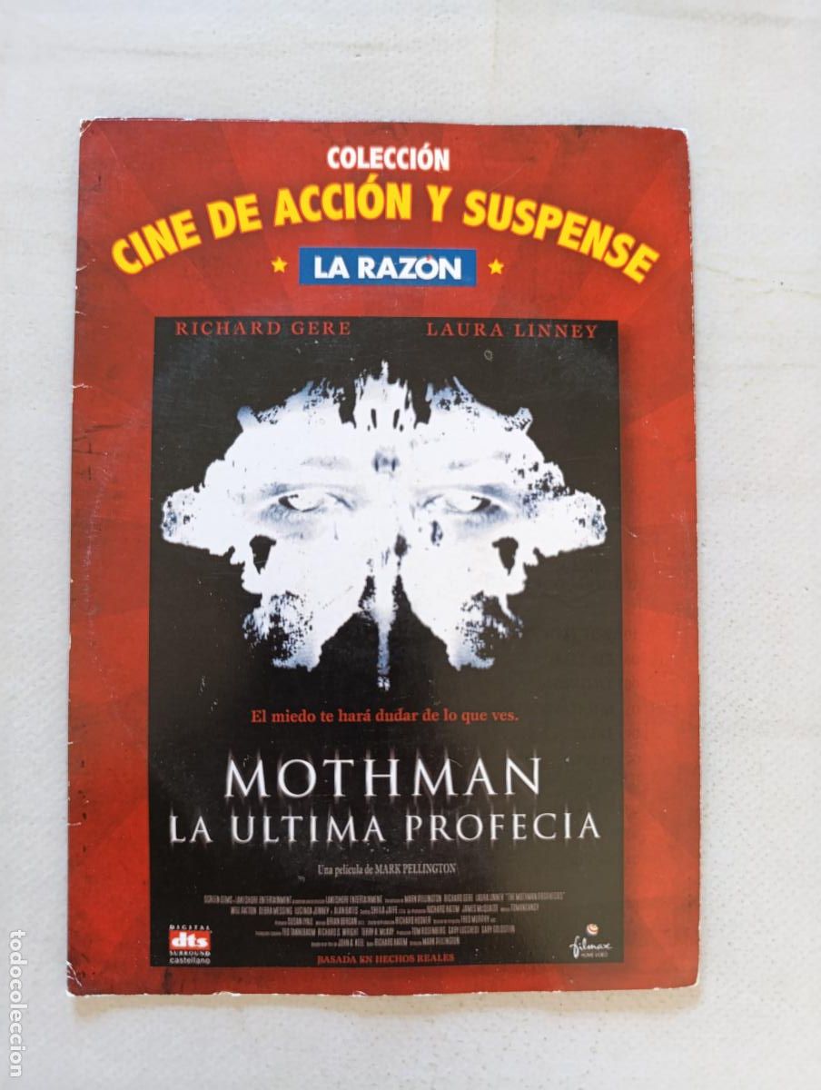 Cine: DVD MOTHMAN LA ULTIMA PROFECIA - RICHARD GERE - FUNDA FINA CARTON (018)