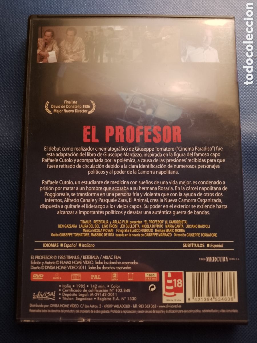 Cine: EL PROFESOR - DE GIUSEPPE TORNATORE - DVD - Foto 2