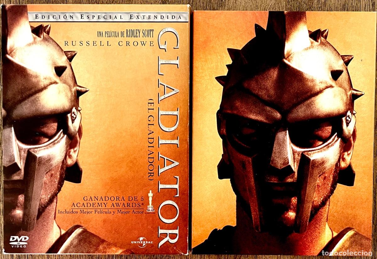 Cine: DVD. GLADIATOR. Russell Crowe. Ridley Scott EDICI&Oacute;N ESPECIAL EXTENDIDA CON 3 DVDS +LIBRO + ESTUCHE.