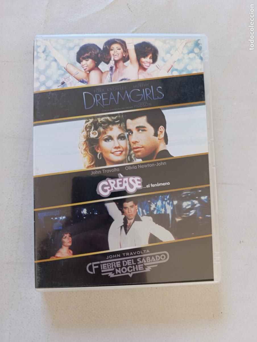 Cine: DVD DREAMGIRLS / GREASE / FIEBRE DEL SABADO NOCHE - 3 PELICULAS, 3 DISCOS (162)