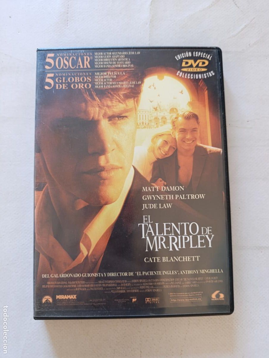 Cine: DVD EL TALENTO DE MR. RIPLEY - MATT DAMON - EDICION ESPECIAL COLECCIONISTAS (164)