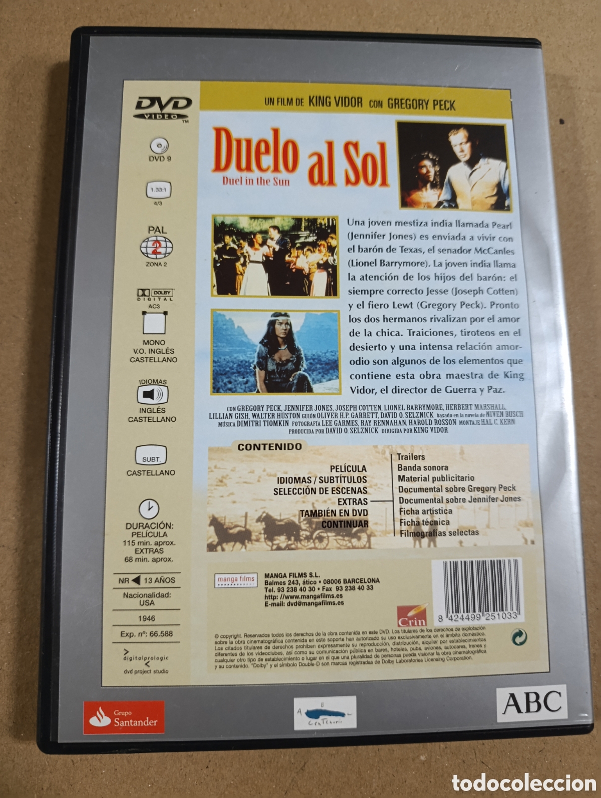 Cine: Duelo al sol. Gregory Peck. DVD. - Foto 2