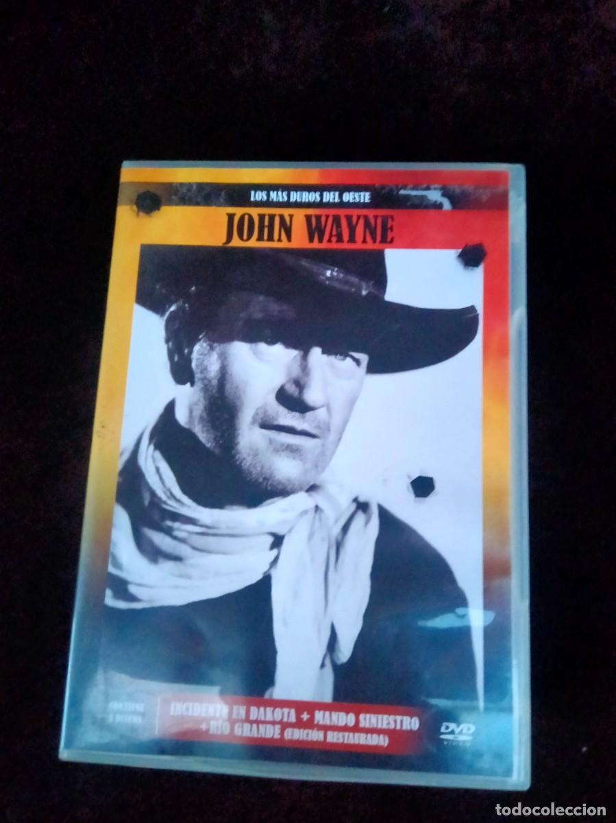 Cine: incidente en dakota + mando siniestro + rio grande - john wayne - dvd casi - como nuevos