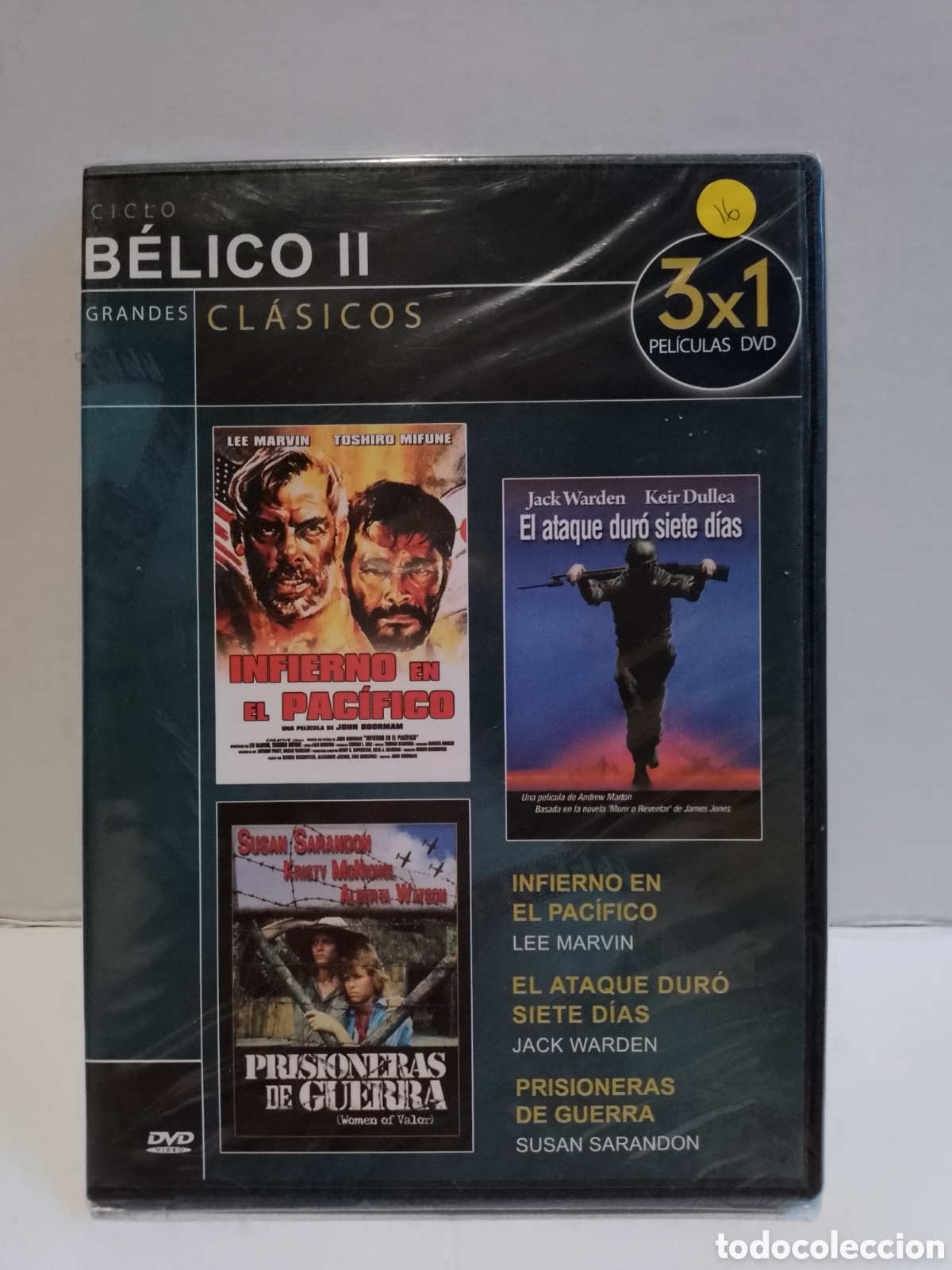 Cine: INFIERNO EN EL PACIFICO / PRISIONERAS GUERRA / ATAQUE DURO SIETE DIAS / DVD NUEVO PRECINTADO SLIM
