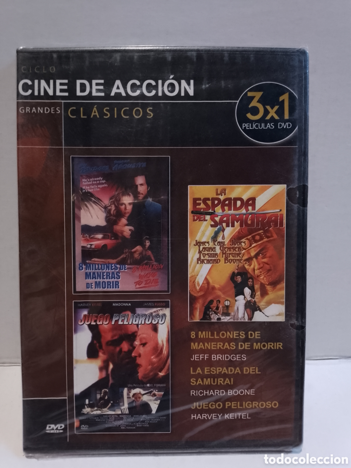 Cine: 8 MILLONES DE MANERAS DE MORIR - ESPADA SAMURAI - JUEGO PELIGROSO - DVD NUEVO PRECINTADO SLIM