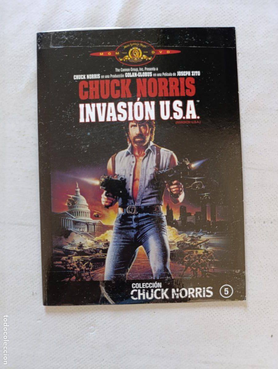 Cine: DVD INVASION U.S.A. - CHUCK NORRIS - FUNDA FINA CARTON (272)