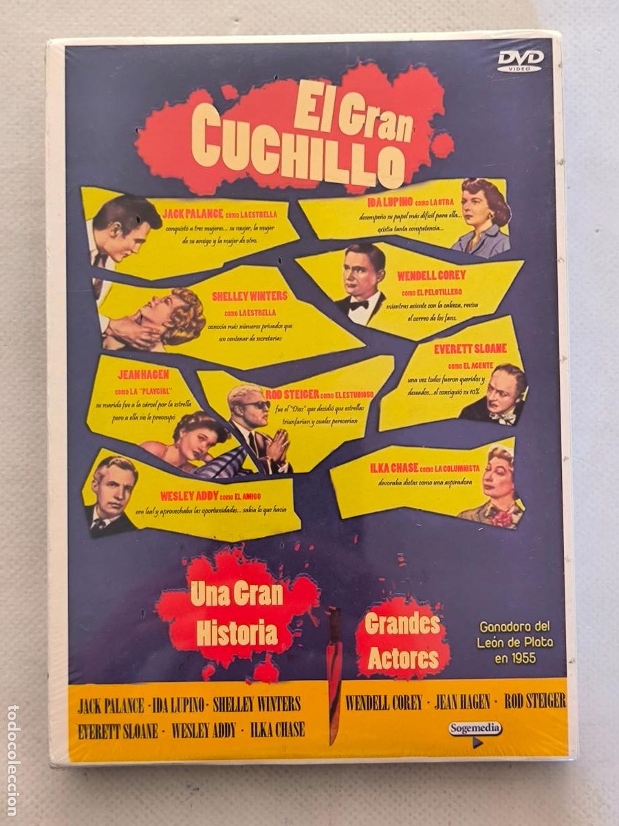 Cine: DVD EL GRAN CUCHILLO - JACK PALANCE - NUEVO, PRECINTADO (279)