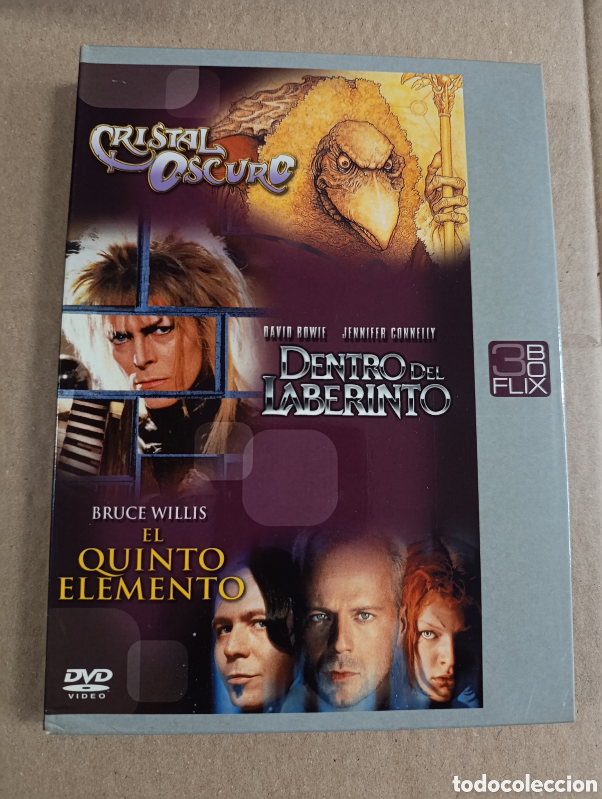 Cine: DENTRO DEL LABERINTO. CRISTAL OSCURO. EL REINO DEL ANILLO. 3 DISCOS . DVD.