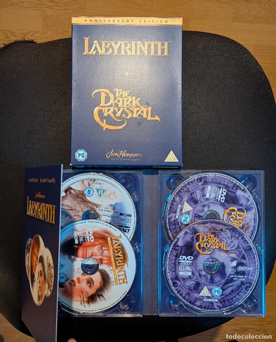 Cin&eacute;ma: dvd DENTRO DEL LABERINTO + CRISTAL OSCURO David Bowie Jim Henson - en castellano (4 dvds)