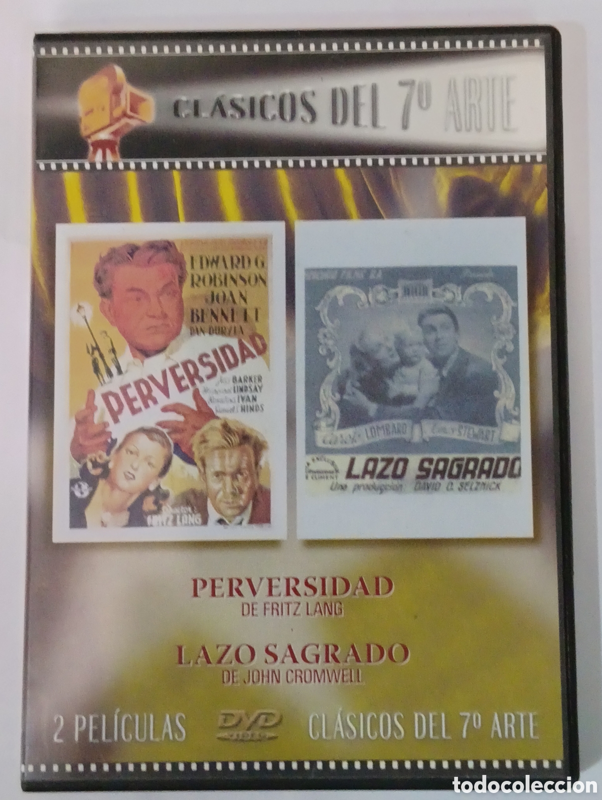 Cine: PERVERSIDAD Y LAZO SAGRADO - CLASICOS DEL 7&ordm; ARTE - DVD CON 2 PELICULAS