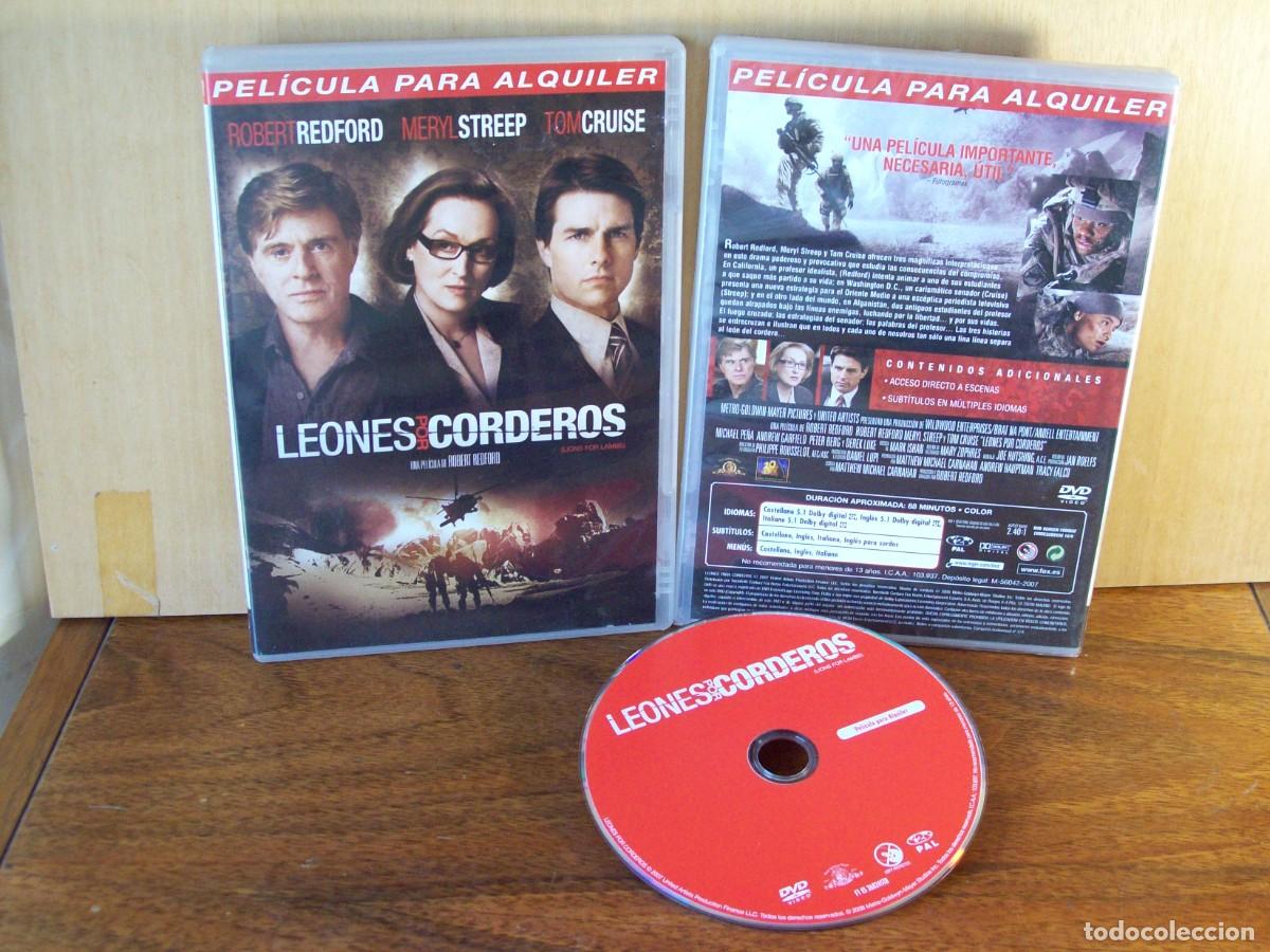 Cine: LEONES POR CORDEROS - ROBERT REDFORD - MERYL STREEP - TOM CRUISE - DVD EDICION ALQUILER